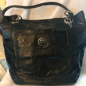 Coach Patent leather stitched